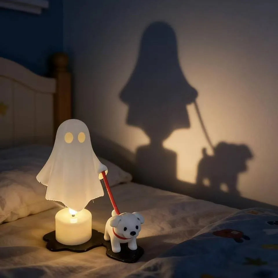 Halloween-Dekofigur mit Geist und Hund