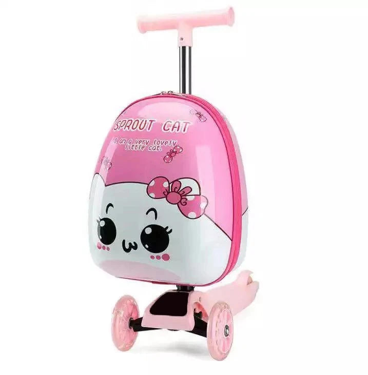 Niedlicher Cartoon-Kinderroller-Koffer auf Rädern