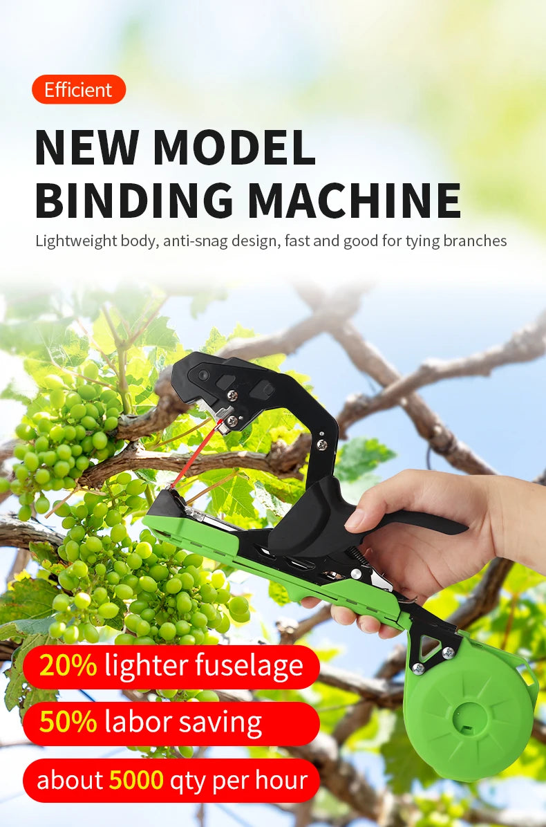 Onnfang Garten- Handbindemaschine, leichtes Gartengerät, Pflanzenbindegerät