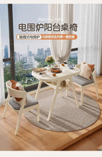 Multifunktionaler Couchtisch aus massivem Holz, hochwertiger integrierter Tisch mit Elektrogehäuse für Herd, Tee und Grill