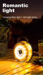 Outdoor-Camping LED Umgebungs licht Typ C wiederauf ladbare tragbare Beleuchtung Taschenlampe mit 6 Modi dekorative Lichterkette