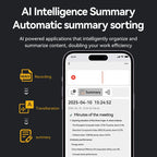 AI ChatGPT App Telefonanruf Aktivierter Diktiergerät Transcribe Summarize Smart Magnet Adsorb 8-128 GB Ultradünnes Kartendiktiergerät