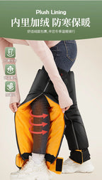 72CM Winter Motorrad Knie Wärmer Fleece Verdicken Pad Warme Wasserdichte Knie Ärmeln