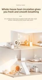 Die tragbare Mini-Heizung mit zweistufiger Warmlufteinstellung eignet sich für den Einsatz auf Heim- und Büroschreibtischen sowie Fußwärmer