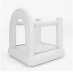 DINGYURUI Regenbogen Hüpfburg – Aufblasbar, 1,4×1,4×1,49 m, eingebaute Luftpumpe, PVC