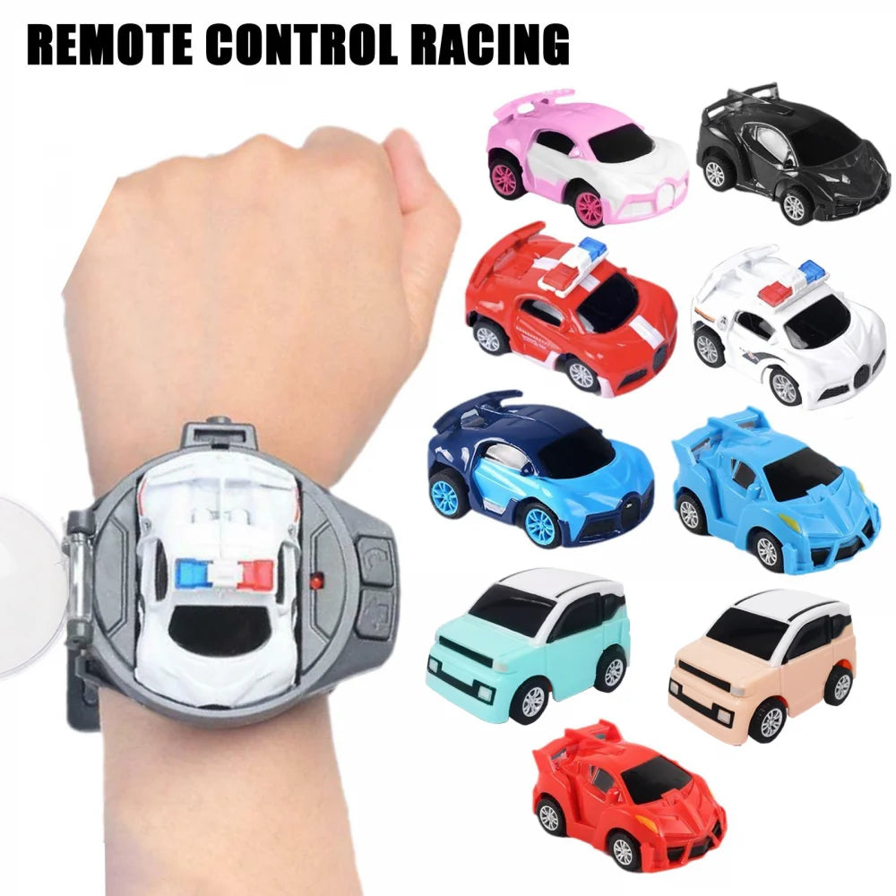 Mini Elektrische Uhr Auto Racing 2,4G Fernbedienung Auto Tragbare Fahrzeug Kinder Spielzeug Weihnachten Geschenke eltern-kind-Interaktion Spiel