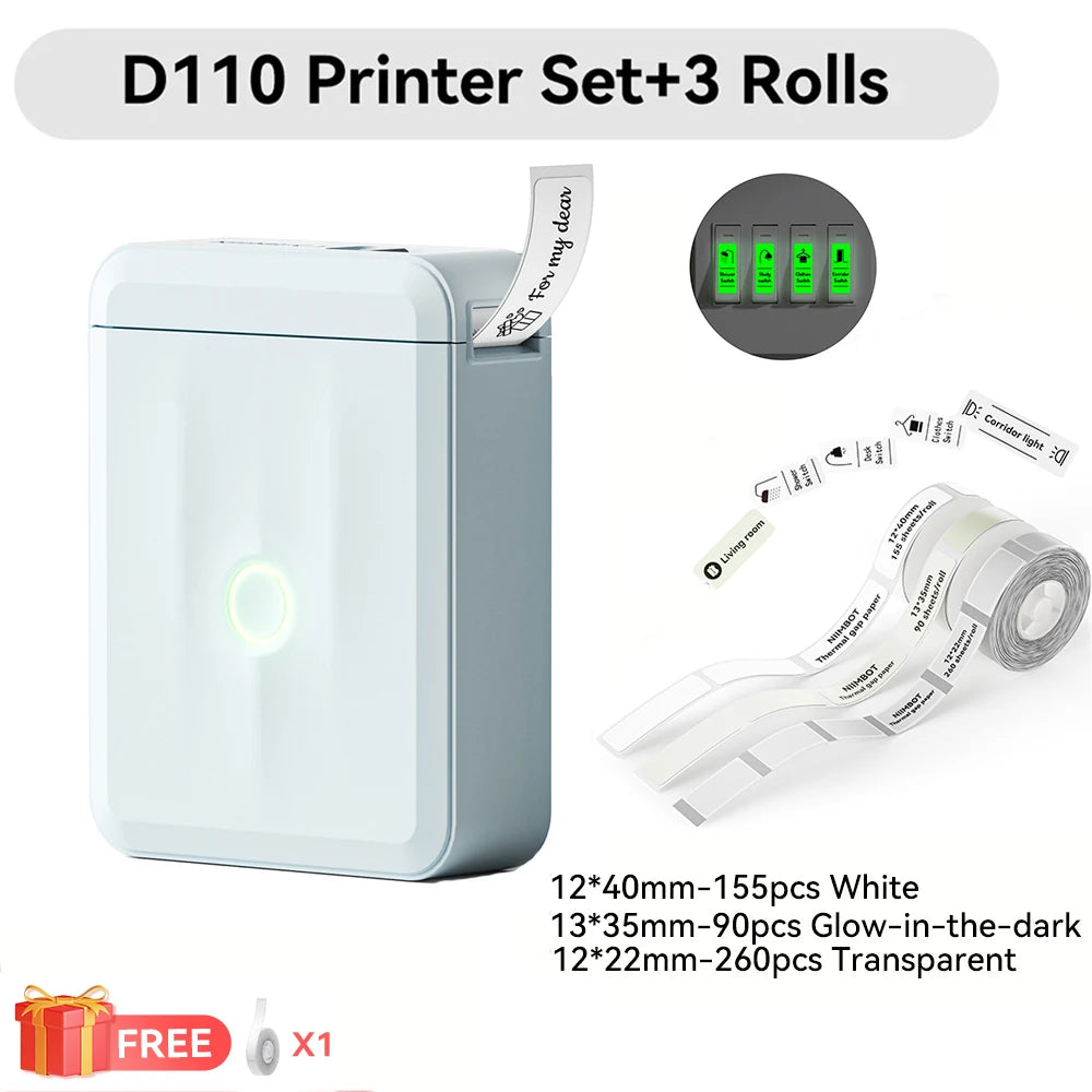 Niimbot D110 Mini Handlicher Thermodrucker Kabellose Etikettenmaschine