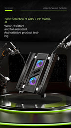 Mobiler PC-Turmständer, verstellbarer Computer-CPU-Halter, Teleskop-Desktop-Ständer, CPU-Wagen mit RGB-Lüfter, Wärmeableitung