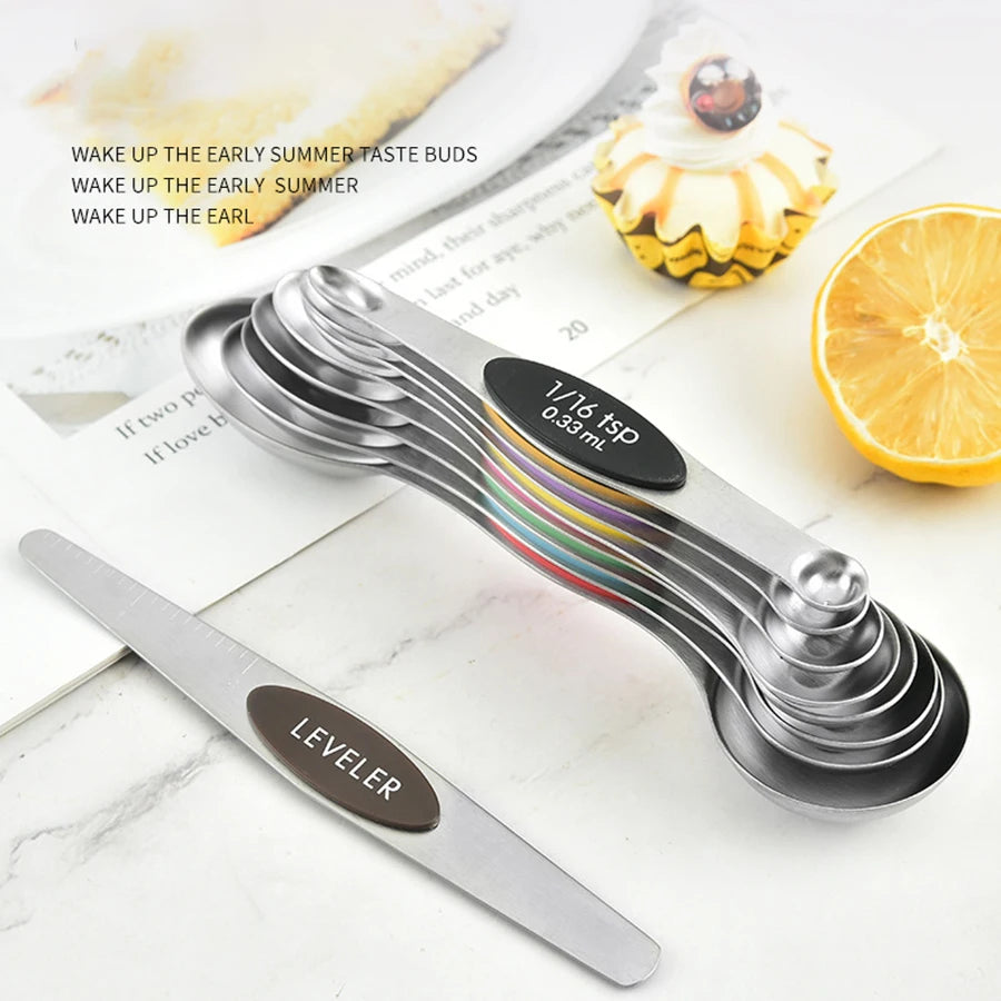 Doppel endige Messlöffel Gewürz löffel Back waage Magnet aufsatz für die meisten Küchen gewürz flaschen 3 Größen erhältlich