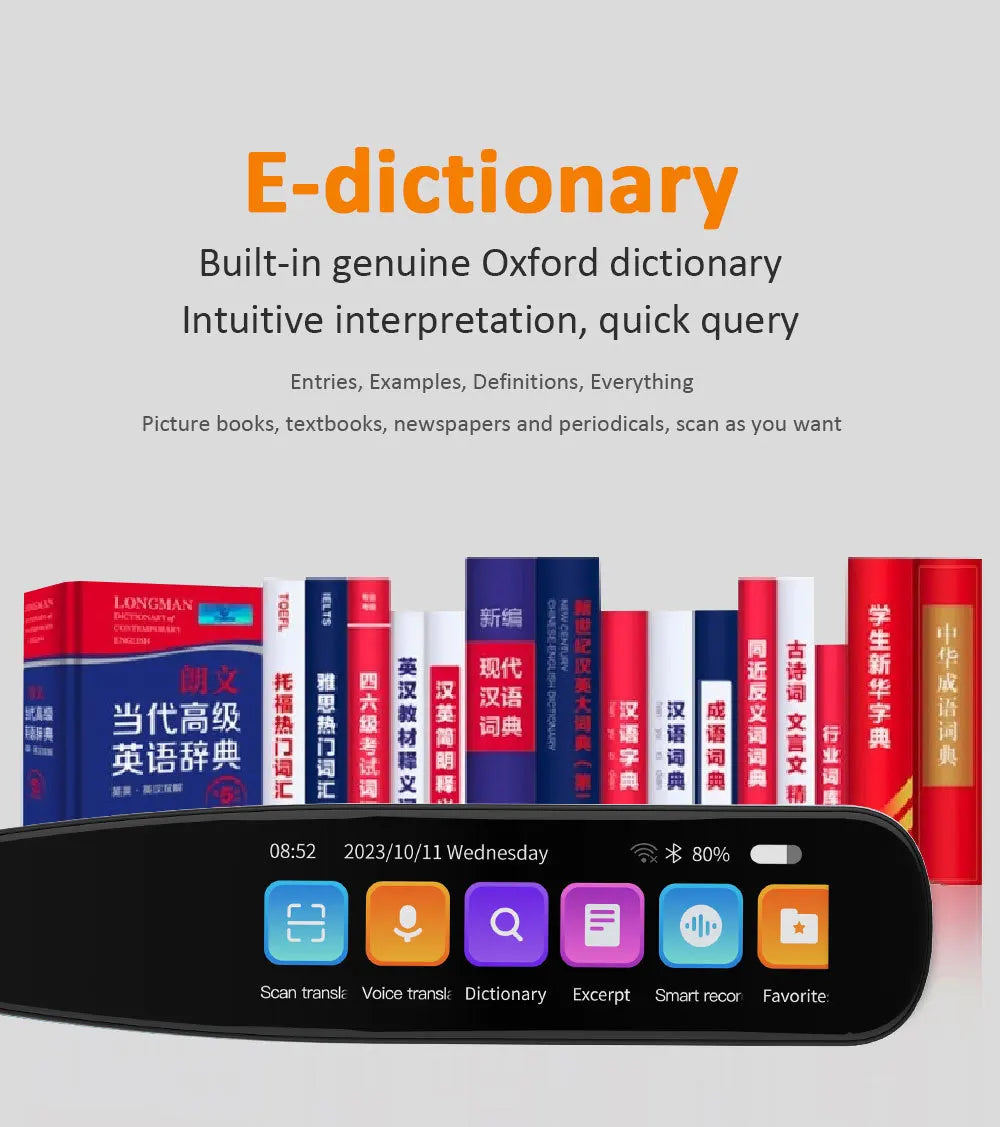 S6 Pro Smart Voice Scan Translator Pen Multifunktions-Übersetzung