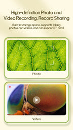 Kindermikroskop, 1000-fache Vergrößerungsmikroskop, 200 Megapixel, mit LED-Foto- und Videofunktion, Lernspielzeug, Wissenschaft für Kinder