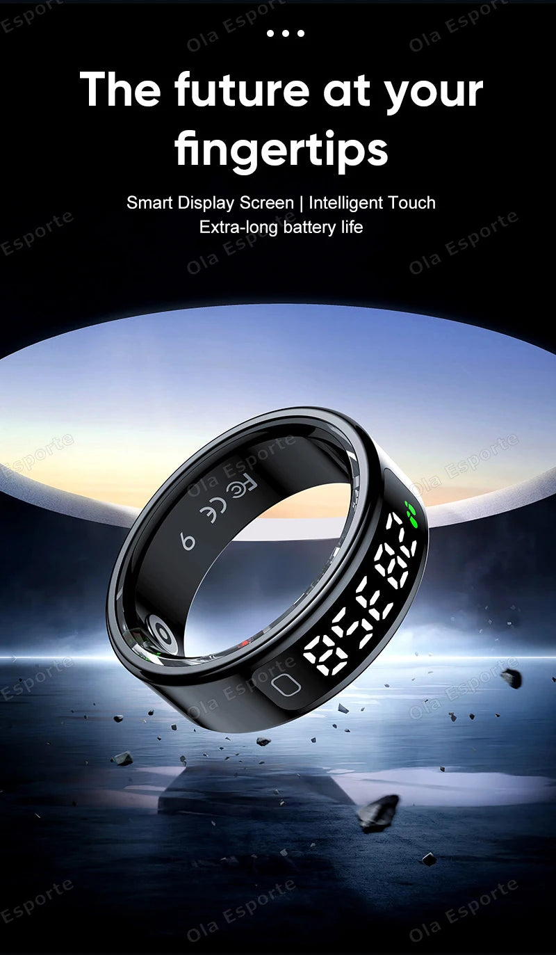 Neue R11 Smart Ring Männer Frauen LED Display Bildschirm Herzfrequenz Blut Sauerstoff Überwachung Wasserdichte Multi Sport Modi Smartrings 2025