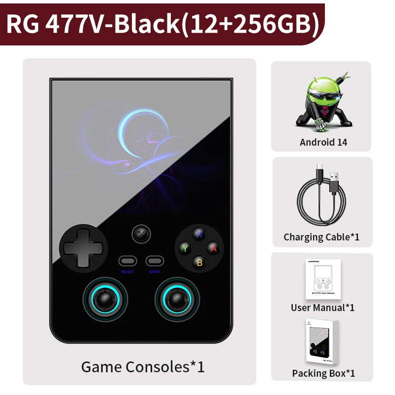 Anbernic RG477V Retro-Handheld-Konsole – Android 14, 4,7" 120Hz, Dimensity 8300, 5500mAh