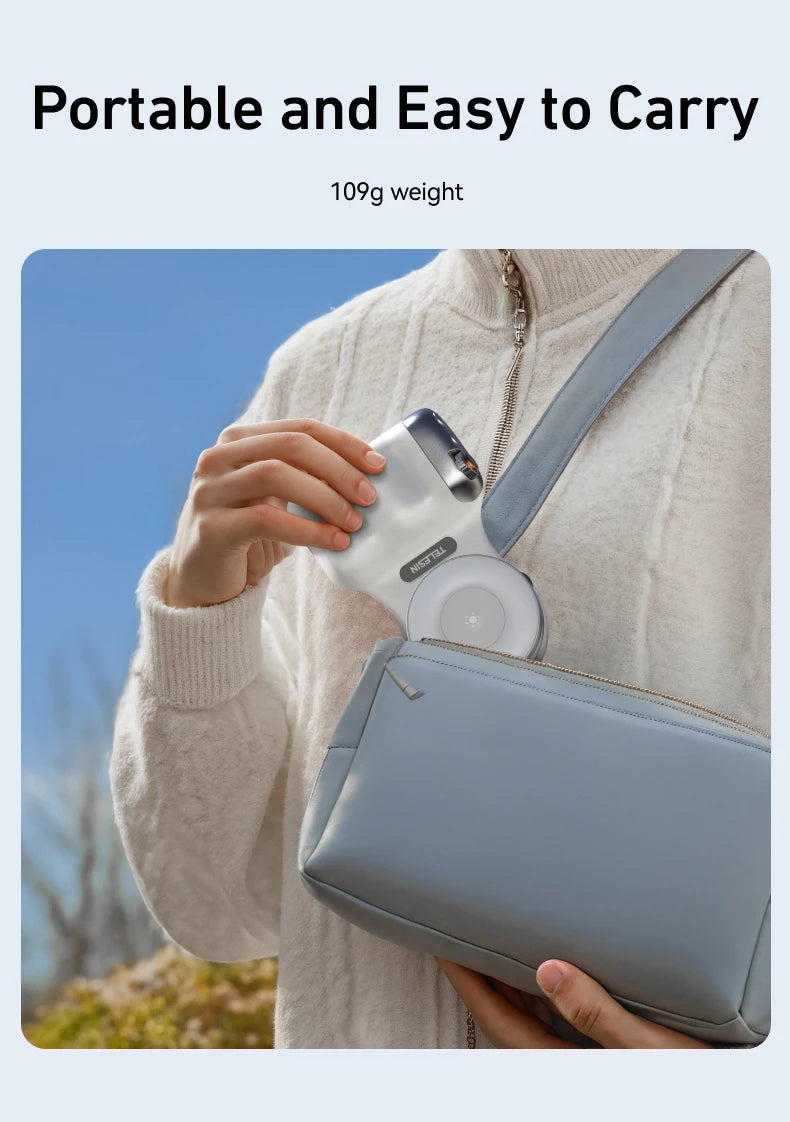 TELESIN- Telefonkamera-Handgriff, magnetischer Smartphone-Halter, Aufnahmehilfe, Fernbedienungsgriff für iPhone und Android-Telefon