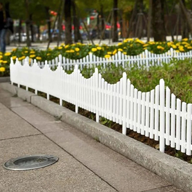 6 Stück Innenhof Innen-oder Außen gartenzaun Kunststoff zaun Kindergarten Blume kleiner Zaun DIY Zaun Dekoration