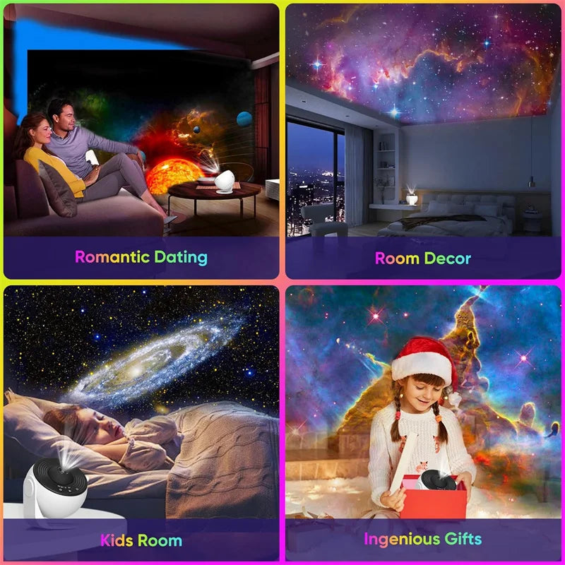 LED-Nachtlicht, Galaxie-Projektor, Sternenhimmel-Projektor, 360 ° drehbar, Planetarium, Nachtlampe für Zimmer, dekoratives Kindergeschenk