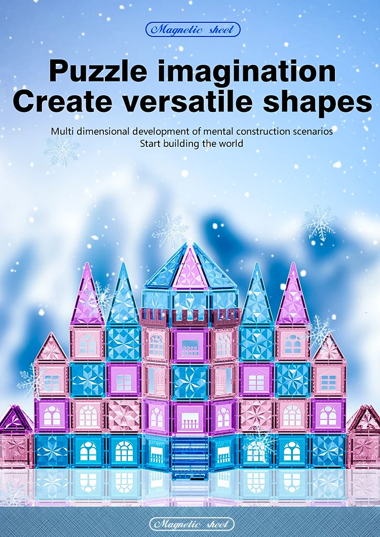 Kinderspielzeug, magnetische Fliesen, Frozen-Set, Klassenzimmer-Essentials, Magnet-Bauspielzeug für Kleinkinder, Vorschule, Montessori-Lernspiele für