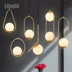 Moderne Led Hängen Lampe Minimalismus Metall Anhänger Lichter Glas Runde Glas Ball Nacht Beleuchtung Wohnzimmer Küche Nordic Deco