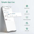Intelligentes Tastatur-Türschloss mit Knopf, Yamiry-Digitalschloss mit schlüssellosem Zugang und Griff, elektronischer Fingerabdruckknopf für die Haustür, Gen
