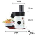5-in-1 Elektrischer Gemüseschneider & Food Processor – Reiben, Schneiden, Hobeln, Salat & Käse | Weiß/Schwarz