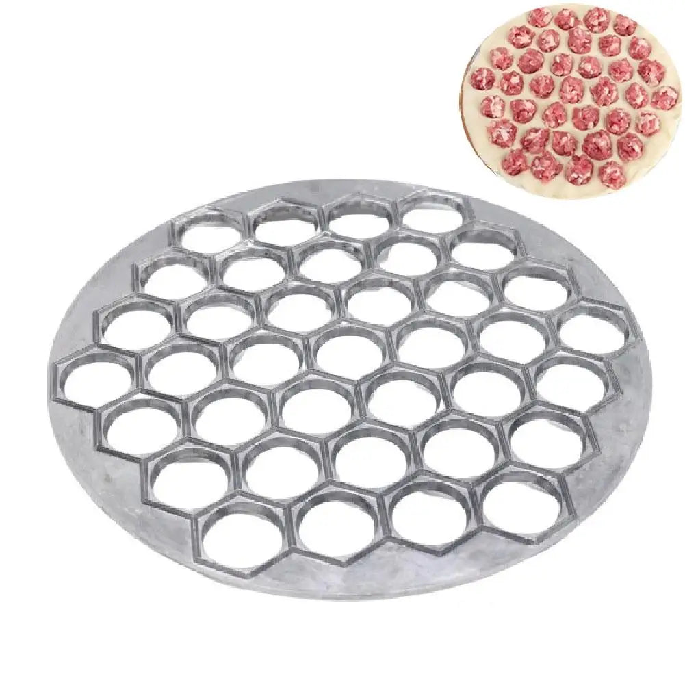Aluminium-Knödelform, Ravioli-Maker, russischer Pelmeni-Maker, Knödelmaschine, Ravioli-Schneider, Küchen- und Kochutensilien, 37 Löcher