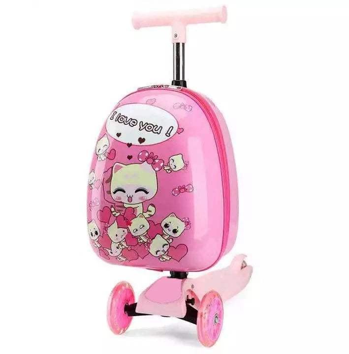 Niedlicher Cartoon-Kinderroller-Koffer auf Rädern