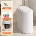 9L Sensor-Mülleimer mit Deckel, Zwei-Wege-Automatikverpackung, Adsorption, Mülleimer, Zuhause, Küche, Toilette, schmaler Schlitz, Wandmontage-Abfallbehälter