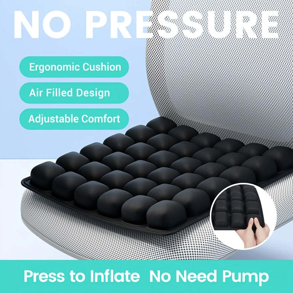 Air Bags Travel Cushion Lightweight Breathable Travel Seat Cushion High Rebound Pressure Portable 3D Air Cell Seat Cushion Decor