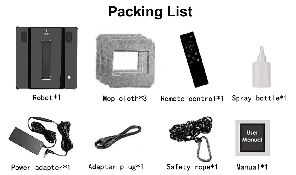 Fensterputzroboter Purerobo W-S9S mit APP Staubsauger