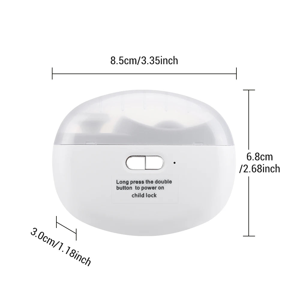 Elektrischer Nagelknipser, automatischer Aniküre-Trimmer mit Licht, für Erwachsene, Baby, Fingernagel, Zehenschere, Pediküre, Polieren, Nagelschneider