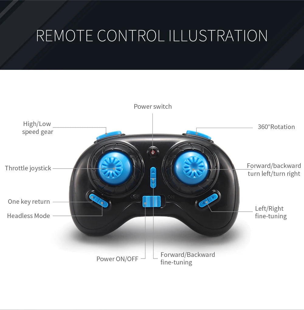 JJRC H36 RC Drohne 2,4G 4ch 6-Achsen Headless Modus Professioneller Hubschrauber 360 °   Flip Fernbedienung Flugzeug Quadcopter Eders Spielzeug