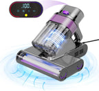 Aspirateur à main 85 000 Pa avec lumière UVC, sans fil, anti-acariens, rechargeable par USB, intelligent, pour le nettoyage du lit