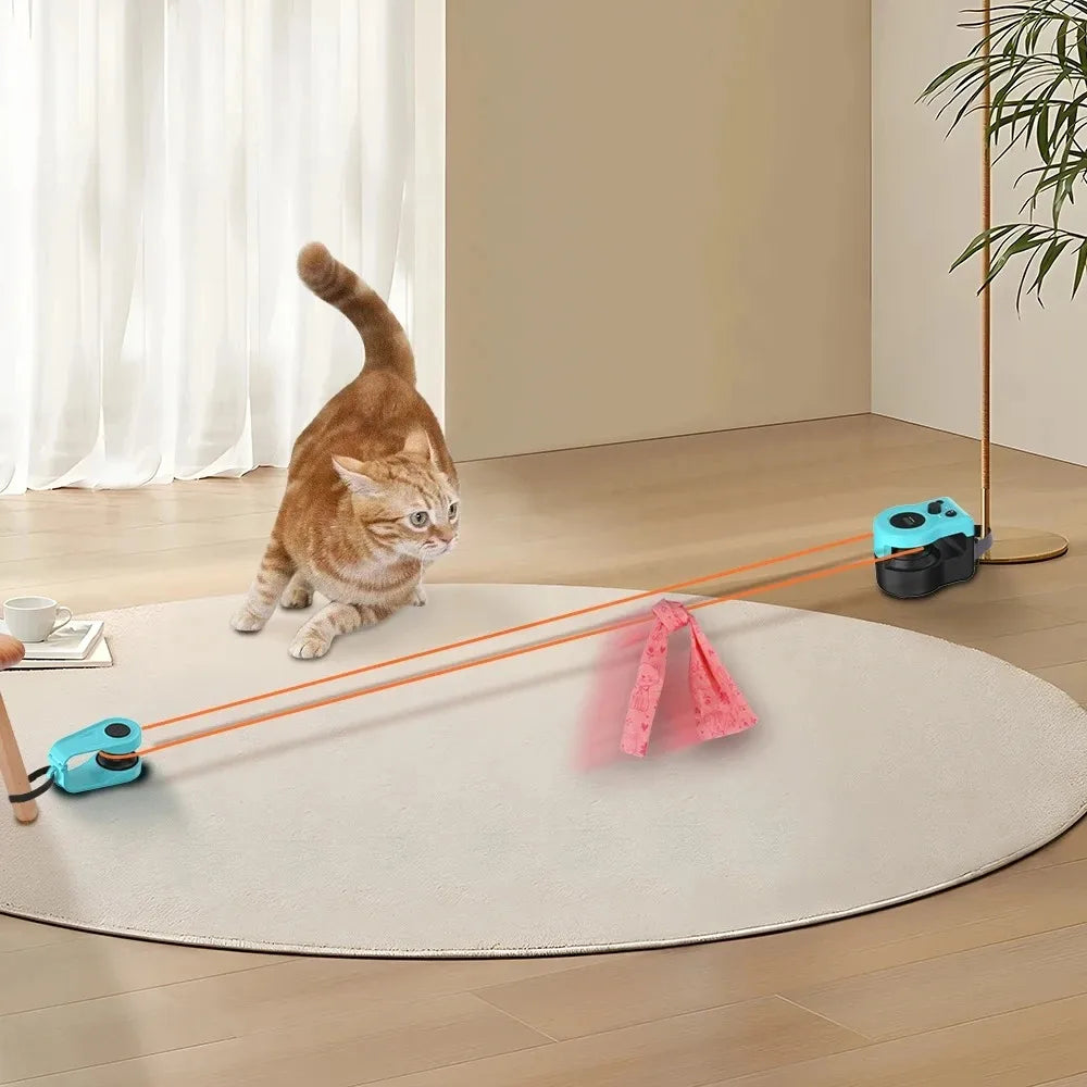 Katzenspielzeug für Katzen im Innenbereich, interaktives Katzenspielzeug, Radtrainer, neues Katzenlaufband für den Innenbereich, einstellbare Geschwindigkeit, simuliertes Jagdspielzeug