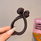 Haarband mit Knotendesign, elastisches Nylon-Haargummi für Pferdeschwänze, dickes und strapazierfähiges Haarstyling-Accessoire, schlichte Eleganz und Niedlichkeit für jeden Tag, verschiedene Farboptionen