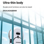 DIVEDEER Weißer/schwarzer Fensterputzroboter, elektrischer Fensterputz mit hoher Saugkraft, doppelseitiger Glasstaubsauger, Wasserspray