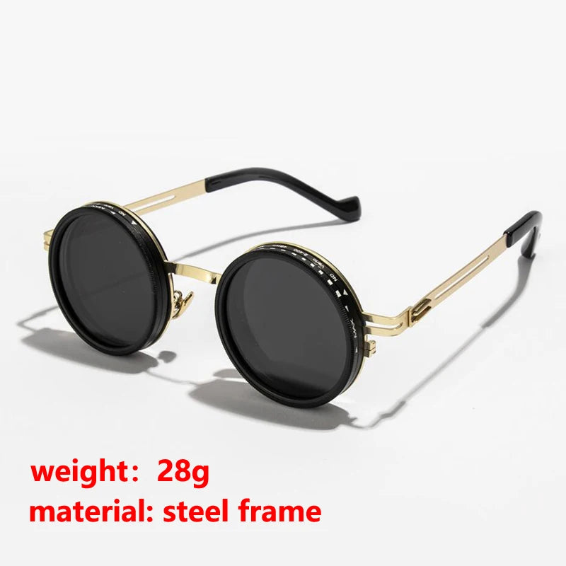 Ah-Mee ND2-400 Sonnenbrille – Polarisiert, 9 Stufen, UV400, Punk-Stil, Unisex