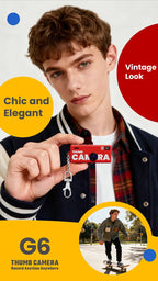 Mini-Schlüsselanhänger-Daumenkamera mit 1080P HD-Videoaufzeichnung und 130 Grad Weitwinkelobjektiv, TFT-LCD-Bildschirm für Studenten 2025