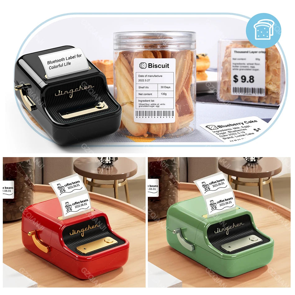 NiiMbot B21 / B1 Bluetooth Etikettendrucker – Tintenfrei, 203dpi, 1200mAh, CE, mit optionalen Etikettenrollen