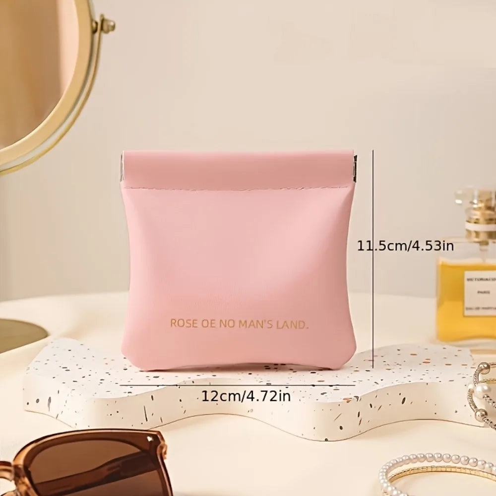 Mini Geldbörse Damen – Magnetverschluss, PU-Leder, Lippenstiftfach, 5 Farben