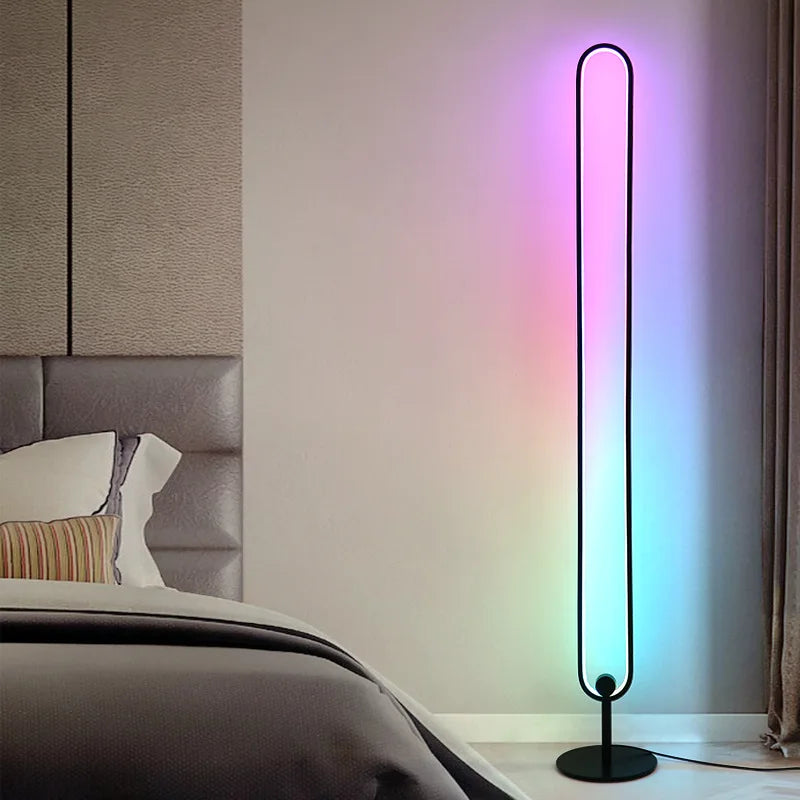 NEUE Moderne RGB Remote Minimalist LED Boden Lampen Bunte Alexa Stehend Lampe für Wohnzimmer decor Indoor Boden Lichter