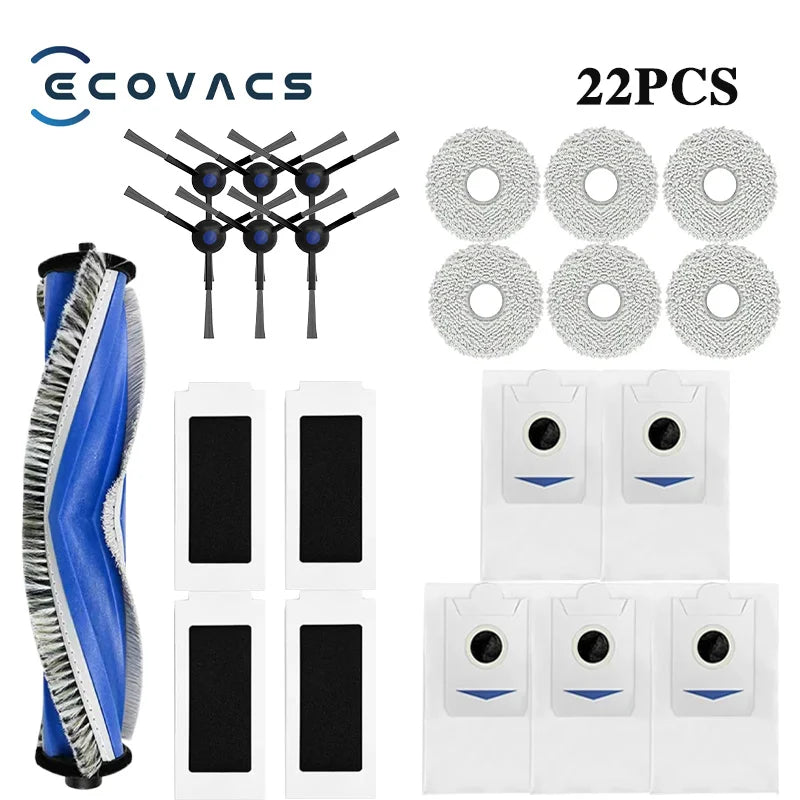 ECOVACS T30 PRO OMNI / T30S PRO / YEEDI M12 Pro+ Roboter-Staubsauger Ersatzteile Staubbeutel Hauptseitenbürste Filter Mopp-Zubehör