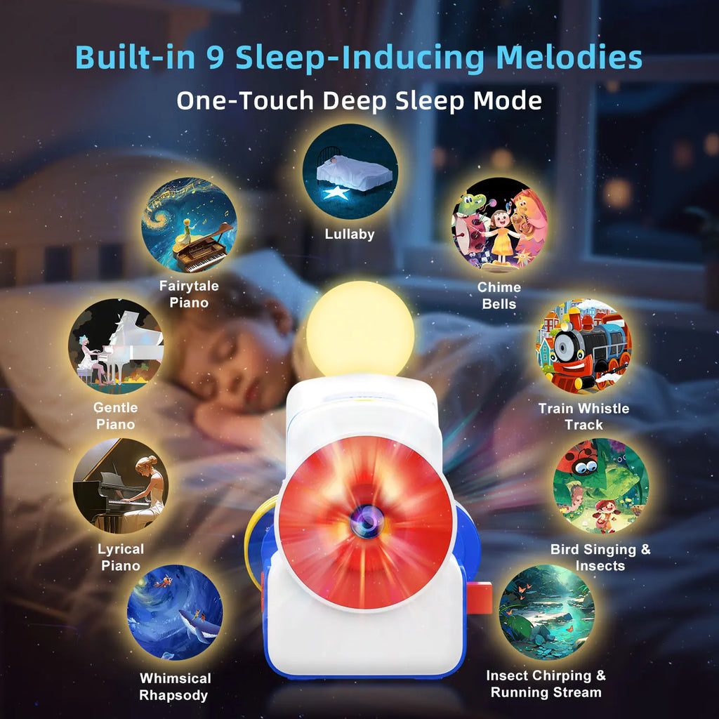 Story-Projektionsmaschine, Nachtlicht, integrierte 4 Audio-Story-Karten, Geschenk für Kleinkinder und Kinder, Mädchen, Jungen ab 3 Jahren