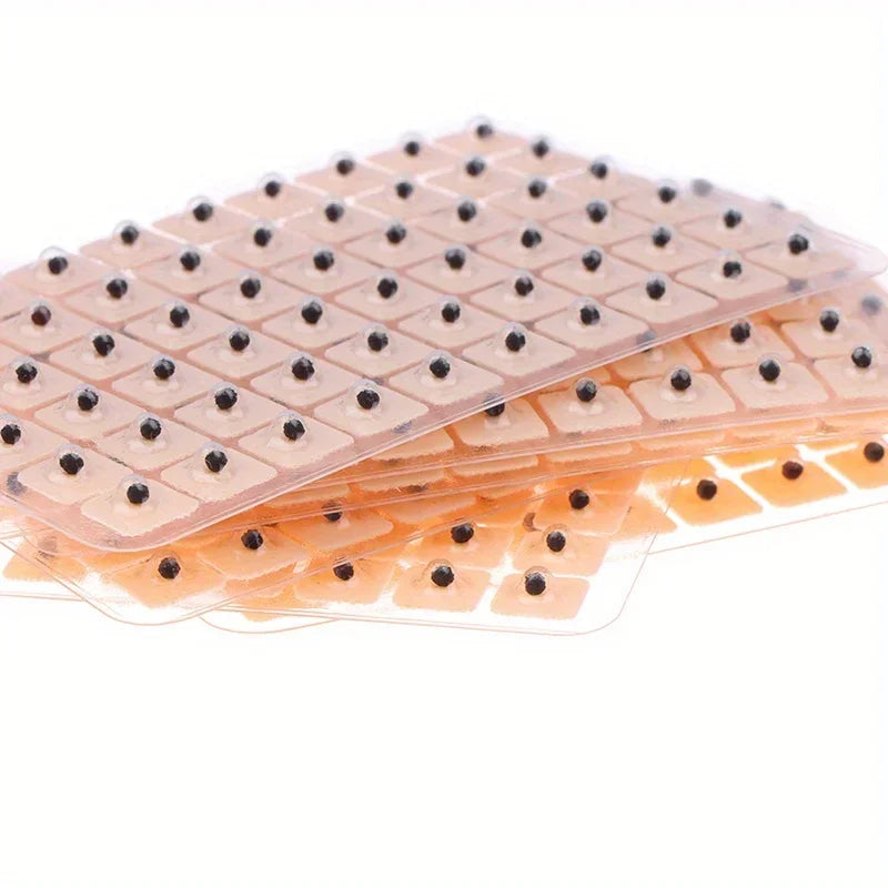 600/1200PCS Entspannung Ohr Aufkleber, Therapie Nadel Patch, Ohr Akupunktur, Nadel Ohr Massage, Pflege Auriculotherapie, Vaccaria Samen