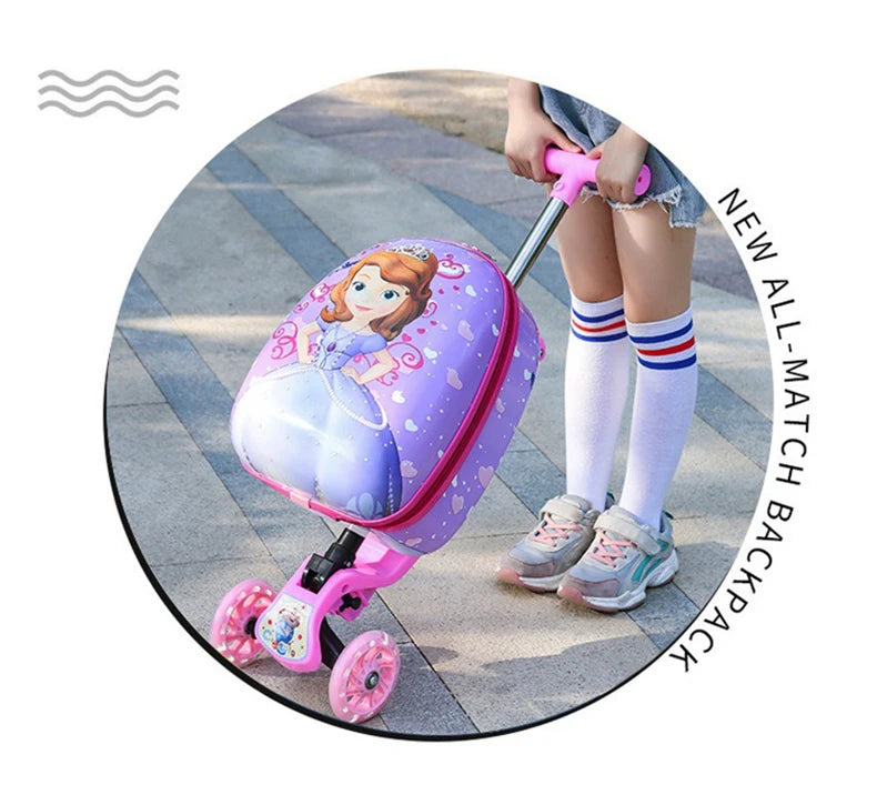 Kinder Cartoon-Trolley auf Rollen – Handgepäck, 55×36 cm, 5 Farben, Unisex