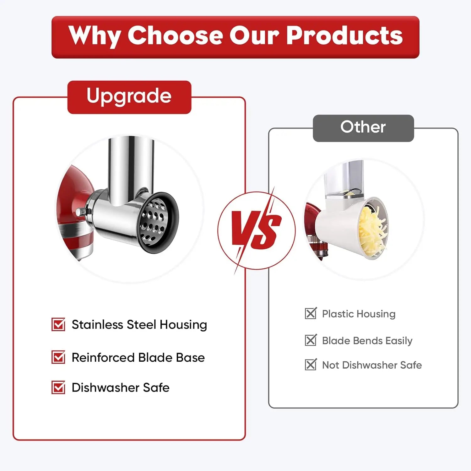 2024 Edelstahl Slicer/Shredder Aufsatz für Kitchen aid Stand mixer, Salat maschine mit Gemüses ch neider, Salat maschine,