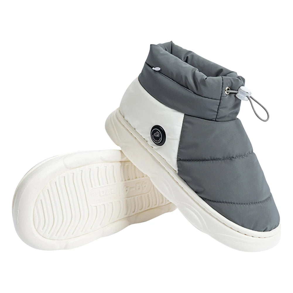 1 Paar elektrische Heizschuhe, Fußwärmer, wiederaufladbar, Unisex, Heizung, Hausschuhe, Thermoschuhe, Damen, Herren, Winter, beheizte Schuhe