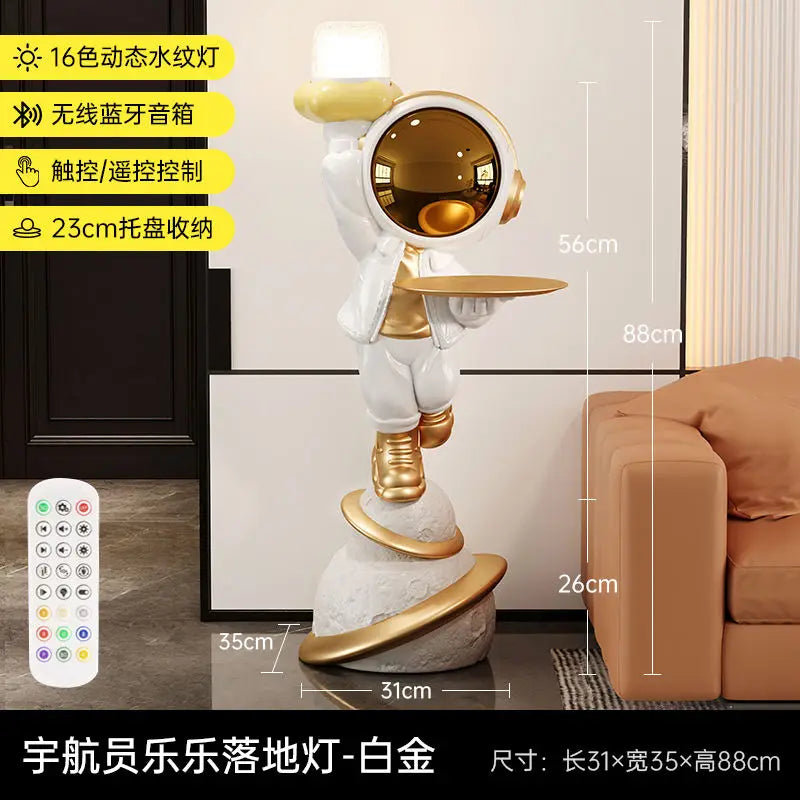 Moderne nordische Stil Wohnkultur Astronaut stand große Ornamente Skulptur Harz Handwerk Statue Schlafzimmer Einweihungsgeschenk