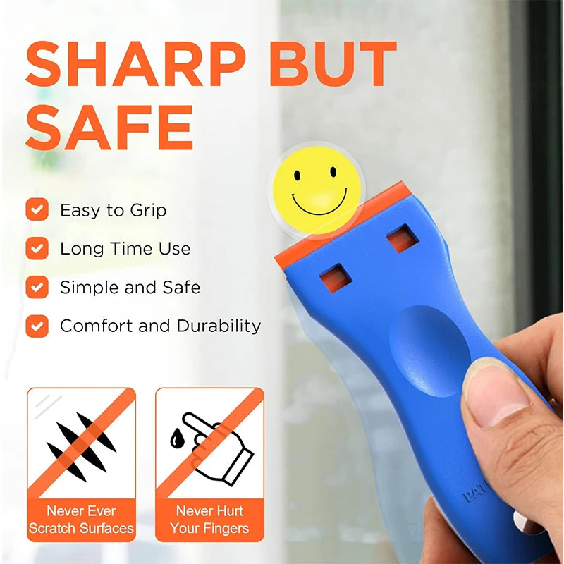 Auto-Aufkleber-Entferner-Schaber, 100 Stück, Kunststoffklingen zum Entfernen von Kleber, Schaben, Aufklebern, Etiketten und Abziehbilder aus Glas, Windschutzscheiben