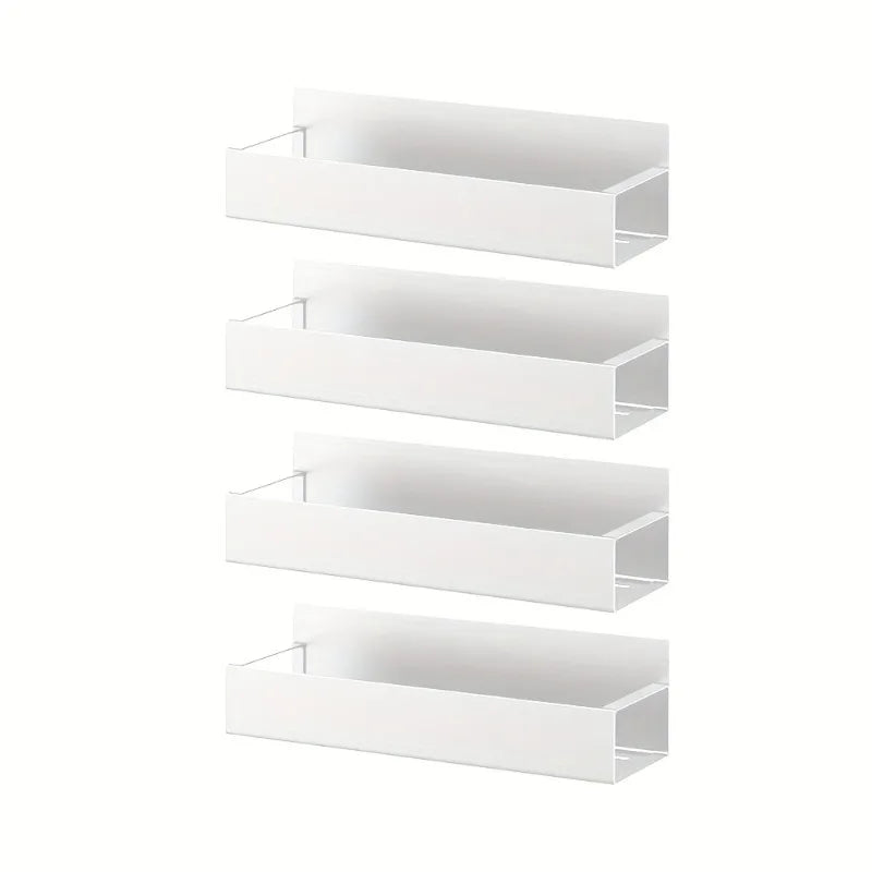 Magnetisches Kühlschrank-Aufbewahrungsregal-Set – ohne Bohren, Wandmontage, Organizer, robust, Metalloberfläche, Mehrzweckregal, Küche, Wäscherei