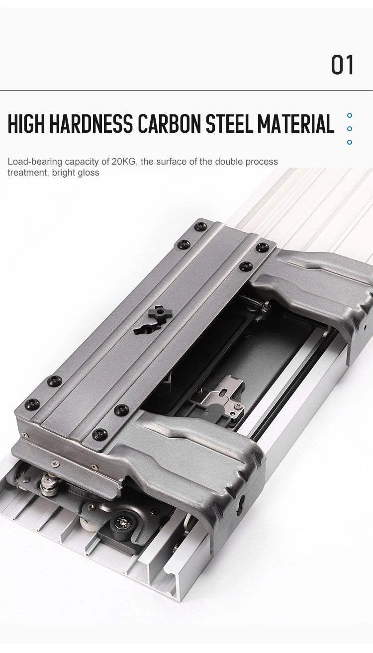 Möbelbeschläge in Sondergröße, Schlafzimmer, Aluminium, eingebetteter Kleiderschrank, Platzierungstür, koplanare Dämpfung, Schiebesystem